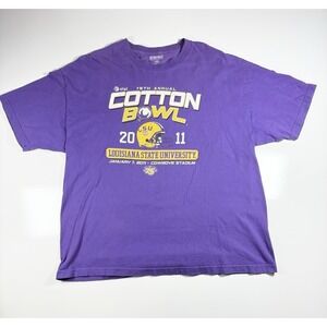 VTG LSU Tigers 2011 Cotton Bowl Men's 2XL T-Shirt NCAA College Football Purple